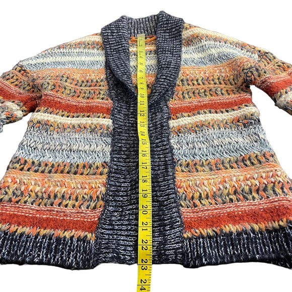 Anthropologie Knitted & Knotted Multi-colour Open Front Cardigan (XS) - Picture 11 of 16